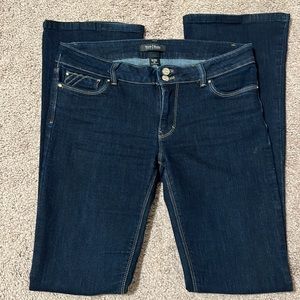 White House Black Market Dark Wash Skinny Flare Leg Jeans - Size 6R